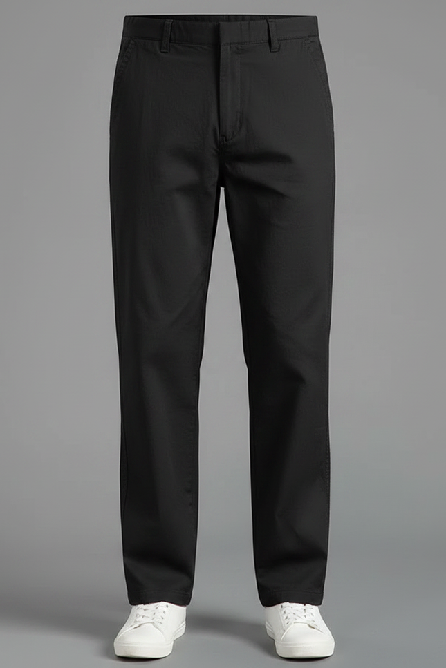 Pantalon Fluide Homme Noir Coupe Ample Viscose Été - Polyester - vue 3