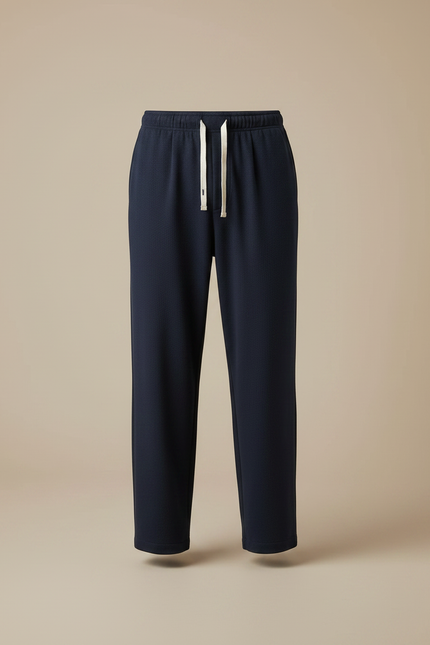 Pantalon Fluide Bleu Marine Ample Décontracté Homme - Molleton - vue 3