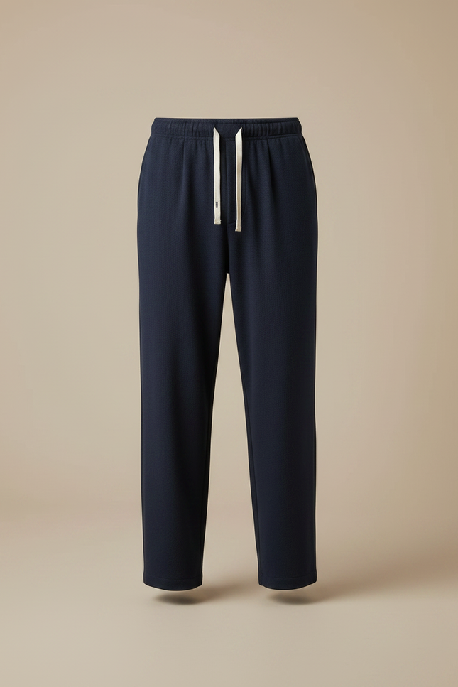 Pantalon Fluide Bleu Marine Ample Décontracté Homme - Molleton - vue 3