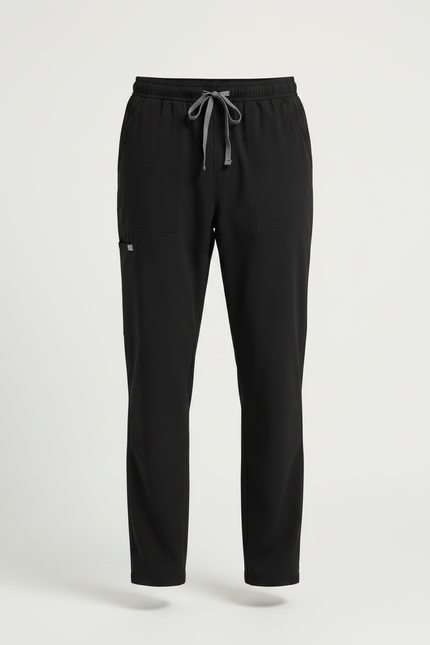 Pantalon Fluide Homme Noir Coupe Ample Viscose Été 4 - Polyester - vue 3