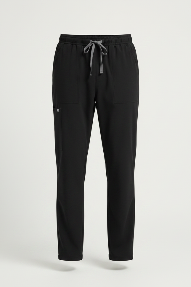 Pantalon Fluide Homme Noir Coupe Ample Viscose Été 4 - Polyester - vue 3