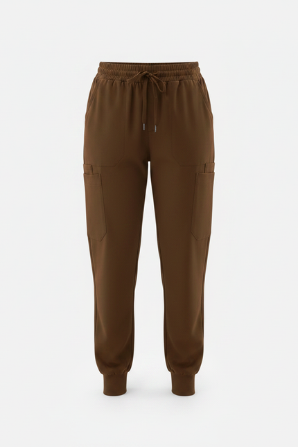 Pantalon Fluide Kaki Cordon Jogger Casual Femme - Polyester - vue 3