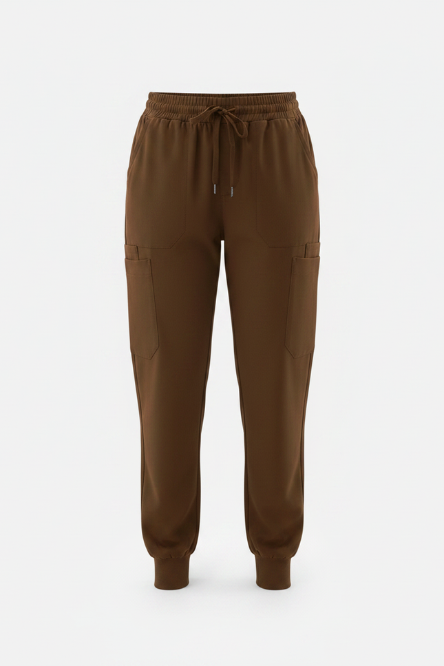 Pantalon Fluide Kaki Cordon Jogger Casual Femme - Polyester - vue 3