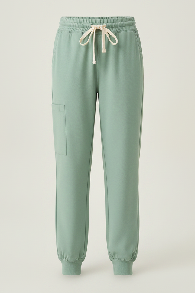 Pantalon Fluide Vert Menthe Droit Confortable Fille - Viscose - vue 3