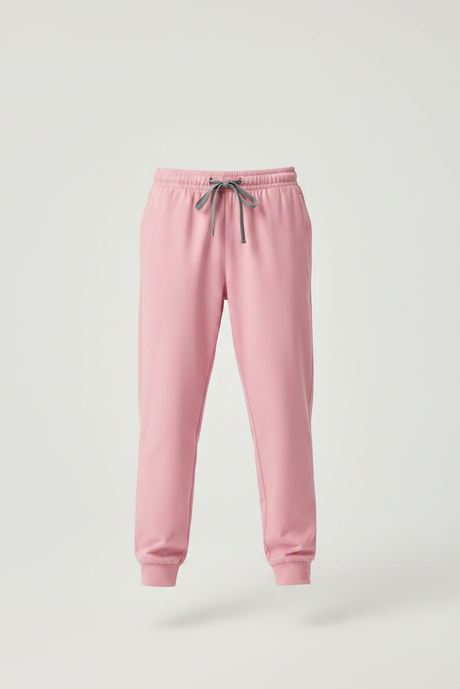 Pantalon Fluide Rose Enfant Cordon Décontracté Jogger - Molleton - vue 3
