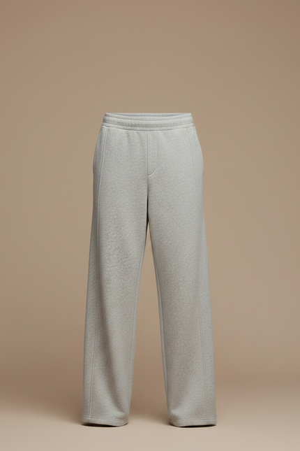 Pantalon Fluide Ample - Gris Molleton - vue 3