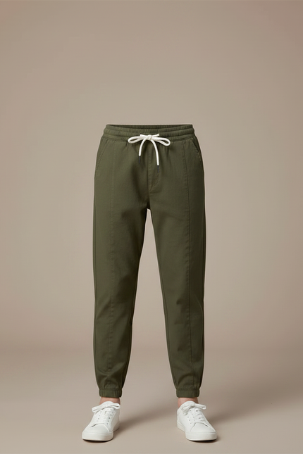 Pantalon Fluide Kaki Coton Ample Confortable Enfant - vue 3