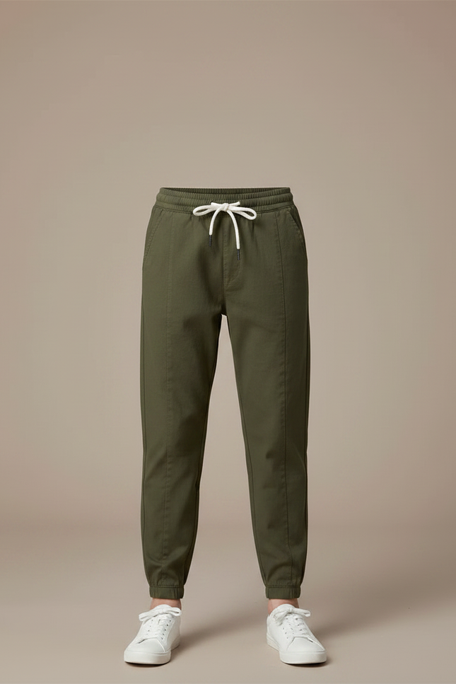 Pantalon Fluide Kaki Coton Ample Confortable Enfant - vue 3