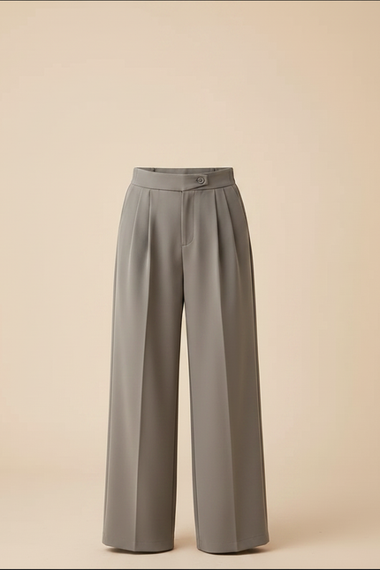 Pantalon Fluide Garçon Gris Palazzo - Polyester - vue 3