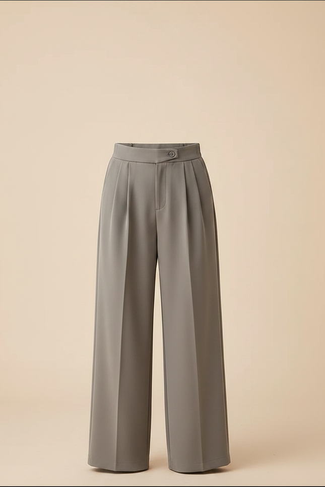 Pantalon Fluide Garçon Gris Palazzo - Polyester - vue 3