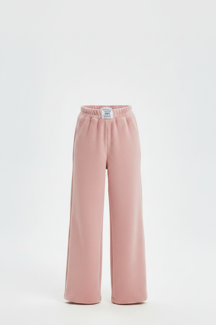 Pantalon Fluide Rose Ample Chaud Enfant Hiver - Molleton - vue 3
