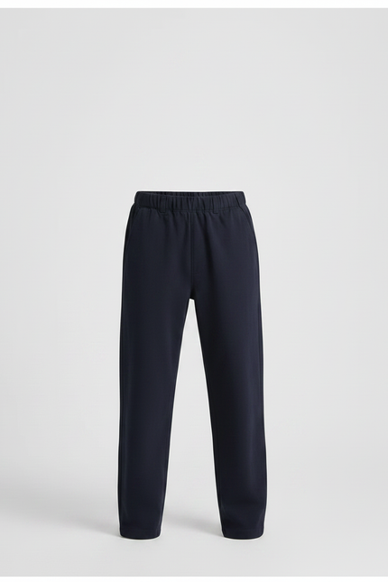 Pantalon Fluide Bleu Marine Ample Décontracté Enfant - Molleton - vue 3