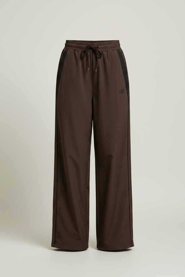 Pantalon Fluide Marron Ample Sportif Décontracté Femme - Polyester - vue 3