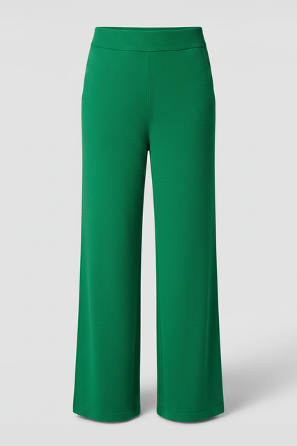 Pantalon Fluide Vert Ample Maille Confortable Femme - vue 3