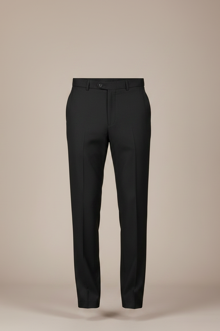 Pantalon Fluide Homme Noir Droit Élégant Business Casual - Laine - vue 3