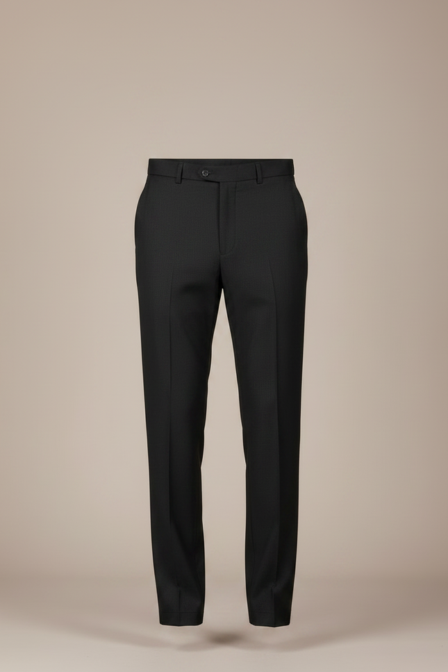 Pantalon Fluide Homme Noir Droit Élégant Business Casual - Laine - vue 3