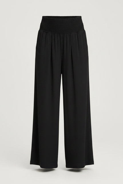 Pantalon Fluide Fille Noir Palazzo Viscose Chic - vue 3
