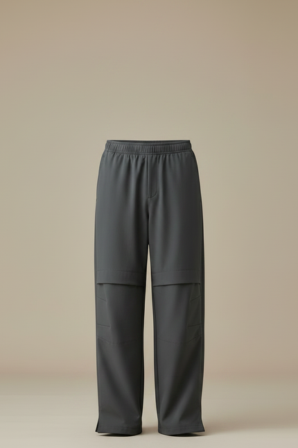 Pantalon Fluide Homme Gris Ample Décontracté - Polyester - vue 3