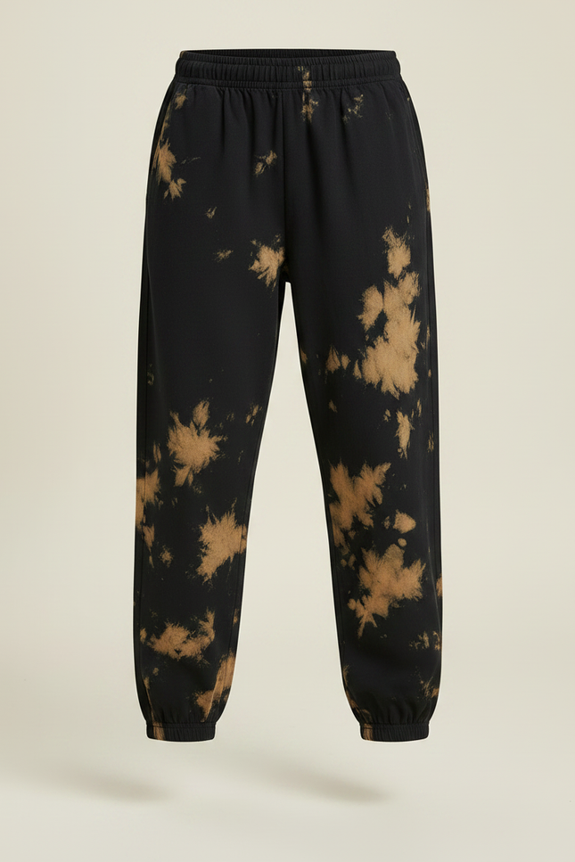 Pantalon Fluide Tie And Dye - Noir Molleton - vue 3