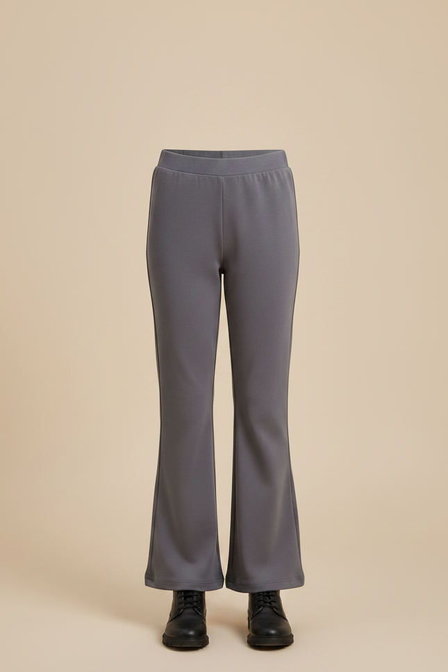 Pantalon Fluide Gris Évasé Confortable Fille - Polyester - vue 3