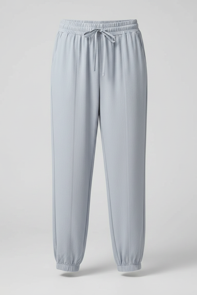 Pantalon Fluide Gris Ample Sportif Décontracté Femme - Viscose - vue 3