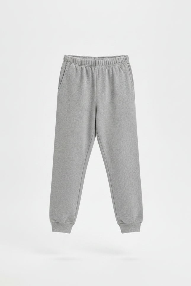 Pantalon Fluide Gris Coton Ample Décontracté Enfant - Molleton - vue 3