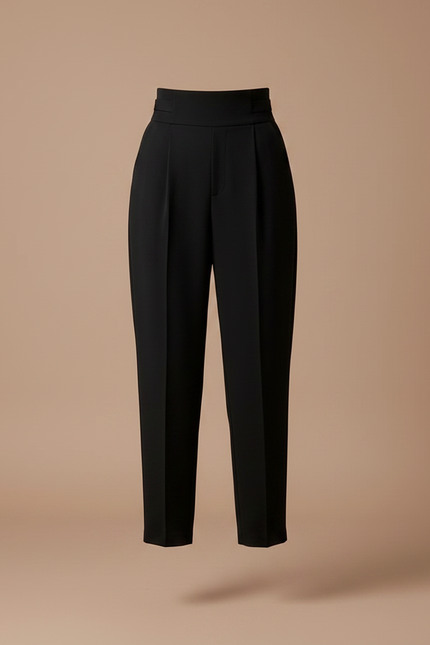 Pantalon Fluide Femme Noir Coupe Ample - Polyester - vue 3