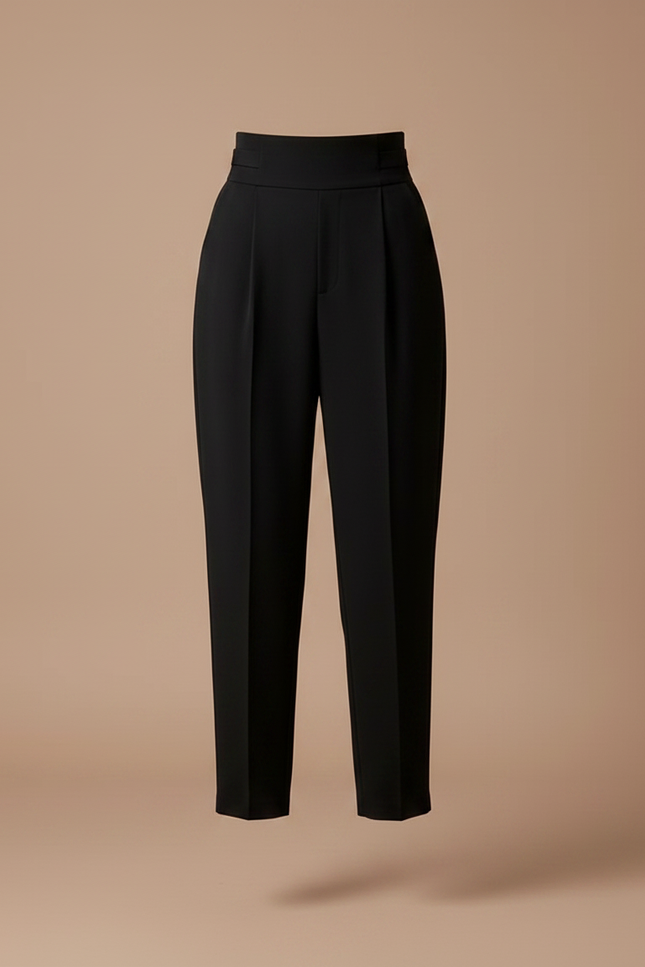 Pantalon Fluide Femme Noir Coupe Ample - Polyester - vue 3