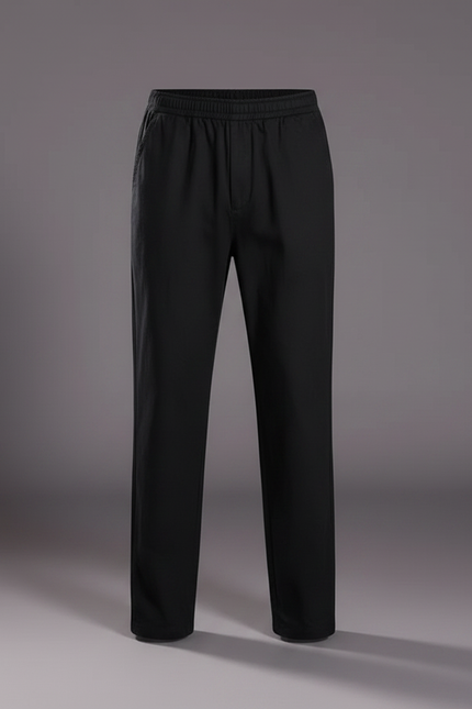 Pantalon Fluide Noir Taille Elastique - Viscose - vue 3