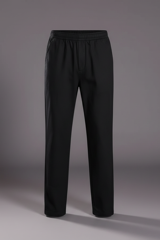Pantalon Fluide Noir Taille Elastique - Viscose - vue 3