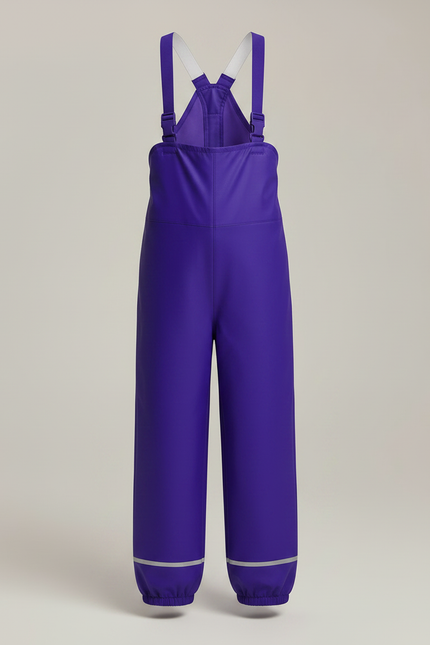 Pantalon Fluide Imperméable Violet Bretelles Réfléchissant Enfant - Polyester - vue 3