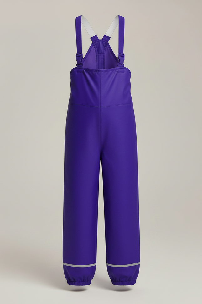 Pantalon Fluide Imperméable Violet Bretelles Réfléchissant Enfant - Polyester - vue 3