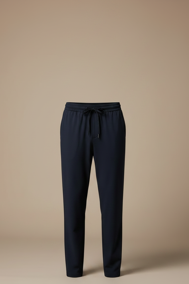 Pantalon Fluide Homme Bleu Marine Décontracté Cordon - Polyester - vue 3