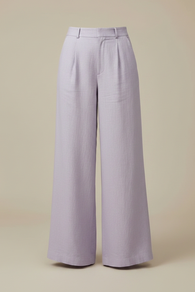 Pantalon Fluide Coloré - Violet Lin - vue 3
