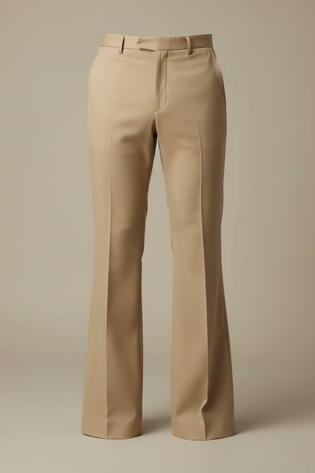 Pantalon Flare Fluide - Beige Gabardine - vue 3