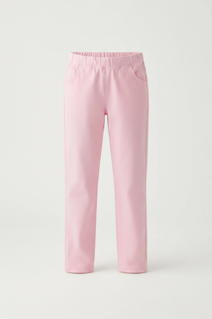 Pantalon Fluide Rose Enfant Confortable Décontracté - Molleton - vue 3