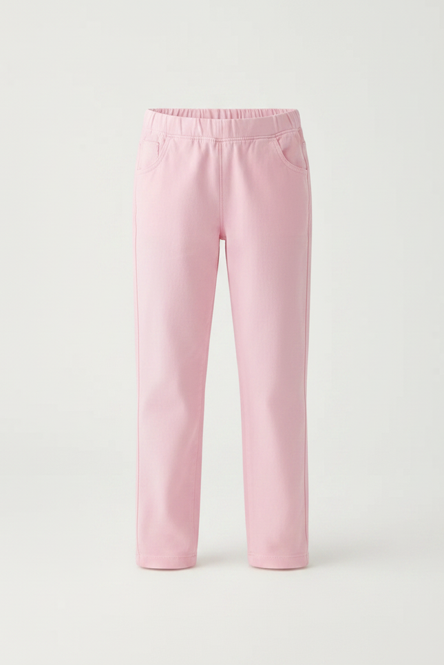 Pantalon Fluide Rose Enfant Confortable Décontracté - Molleton - vue 3