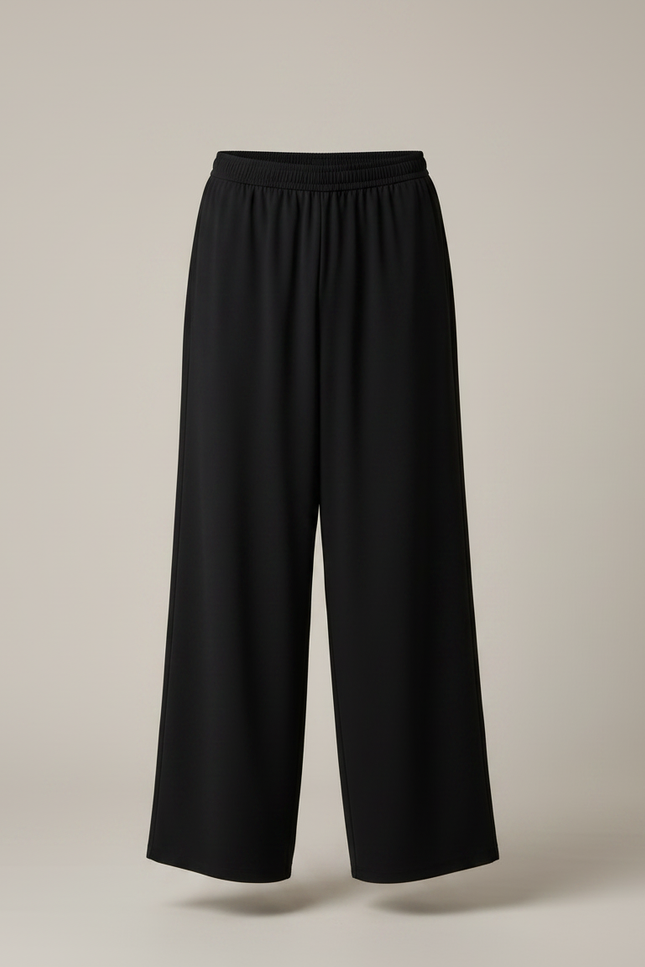 Pantalon Large Fluide Homme - Noir Viscose - vue 3