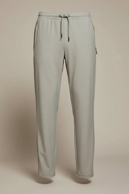 Pantalon Fluide Gris Clair Droit Sport Décontracté Homme - Polyester - vue 3