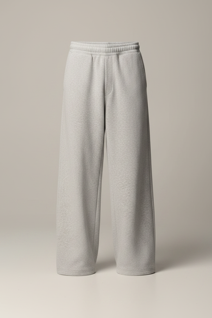 Pantalon Fluide Gris Ample Coton Décontracté Homme - Molleton - vue 3