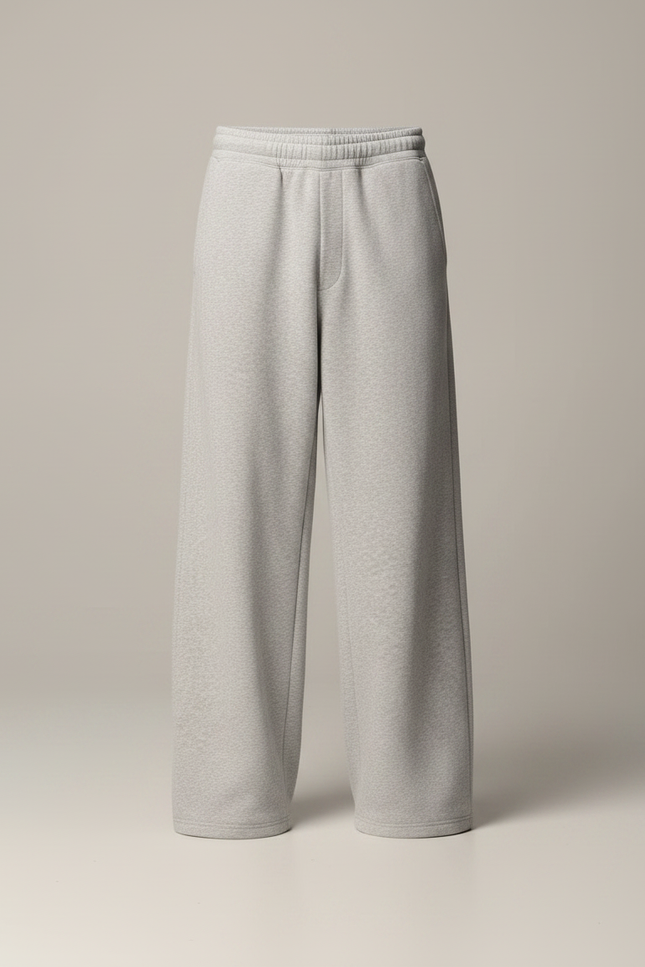 Pantalon Fluide Gris Ample Coton Décontracté Homme - Molleton - vue 3