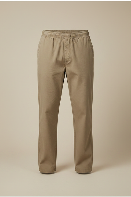 Pantalon Fluide Kaki Ample Coton Décontracté Homme - vue 3