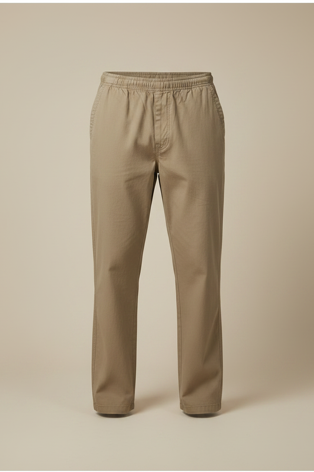 Pantalon Fluide Kaki Ample Coton Décontracté Homme - vue 3