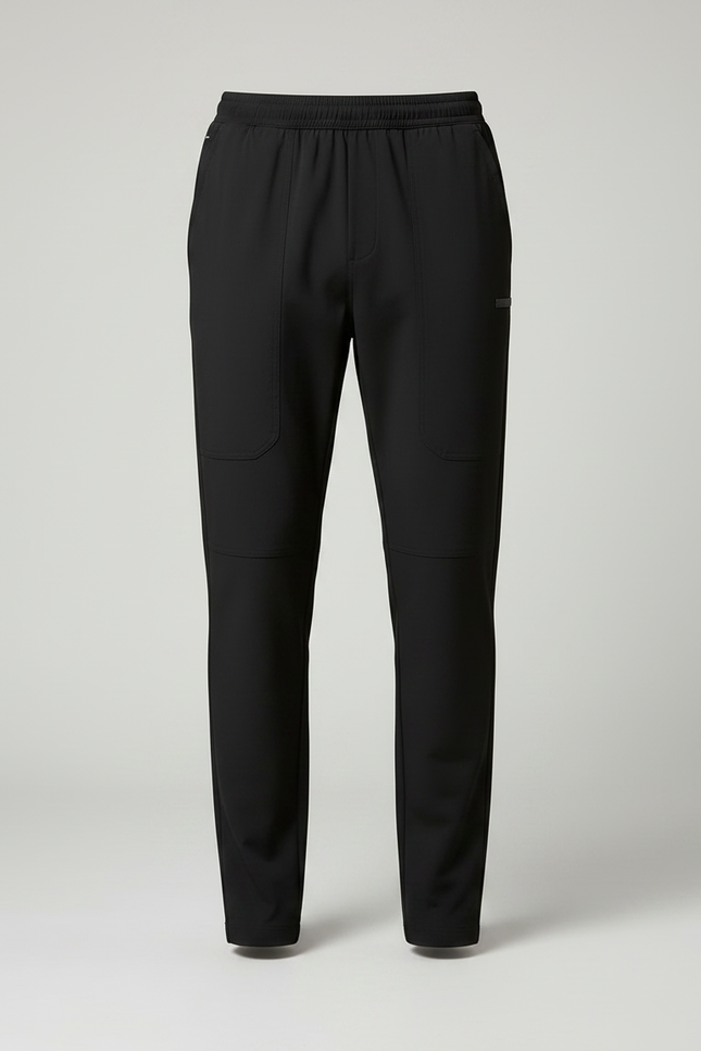 Pantalon Fluide Homme Noir Coupe Ample Polyester Chic Mi-saison - vue 3