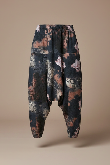 Pantalon Fluide Imprimé Floral Ample Harem Enfant - Viscose - vue 3