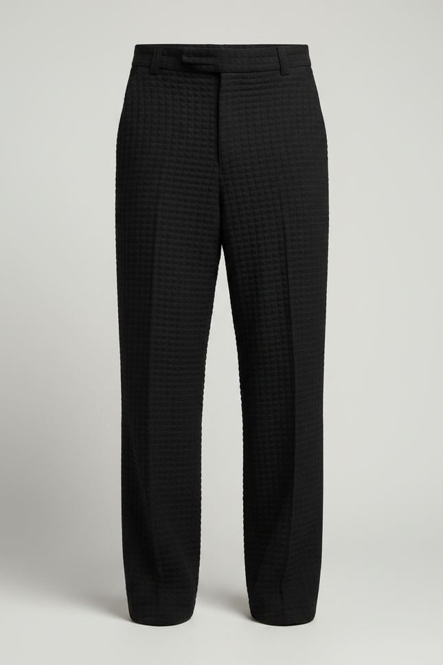 Pantalon Fluide Habillé - Noir Maille - vue 3