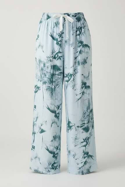 Pantalon Fluide Imprimé Tropical Ample Confortable Léger - Viscose - vue 3