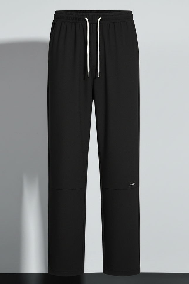 Pantalon Fluide Noir Ample Décontracté Homme Sport - Polyester - vue 3