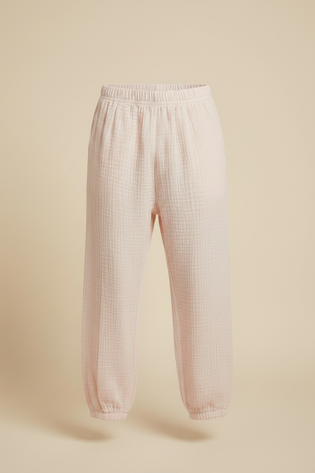 Pantalon Fluide Rose Gaze Coton Ample Confortable Enfant - vue 3