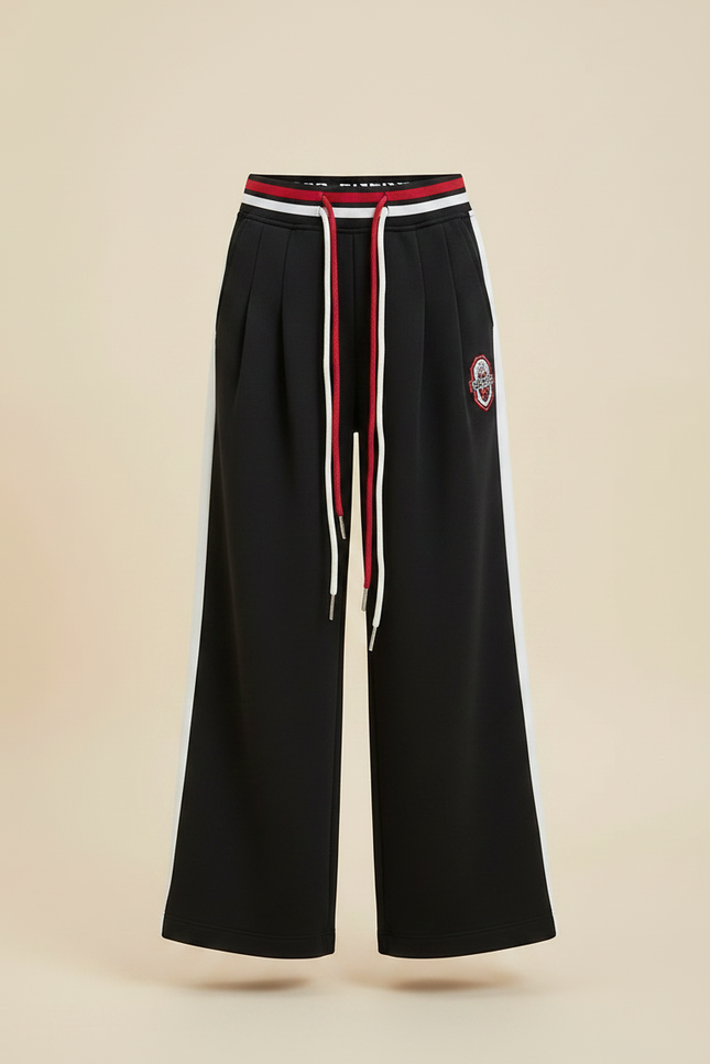 Pantalon Fluide Noir Ample Décontracté Fille - Molleton - vue 3